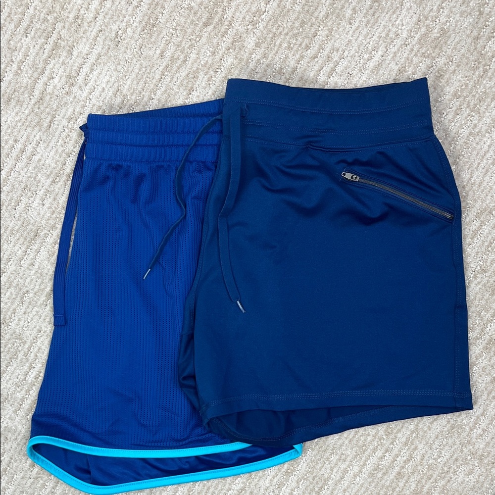 Avia & Athletic Works Women’s Athletic Shorts Bundle Blue Running Gym 14